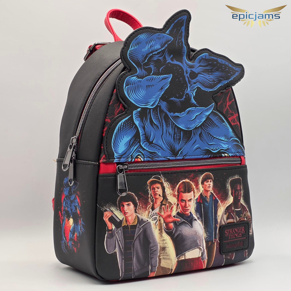 Loungefy Stranger Things Group Demogorgon Mini Backpack New - Picture 2 of 10